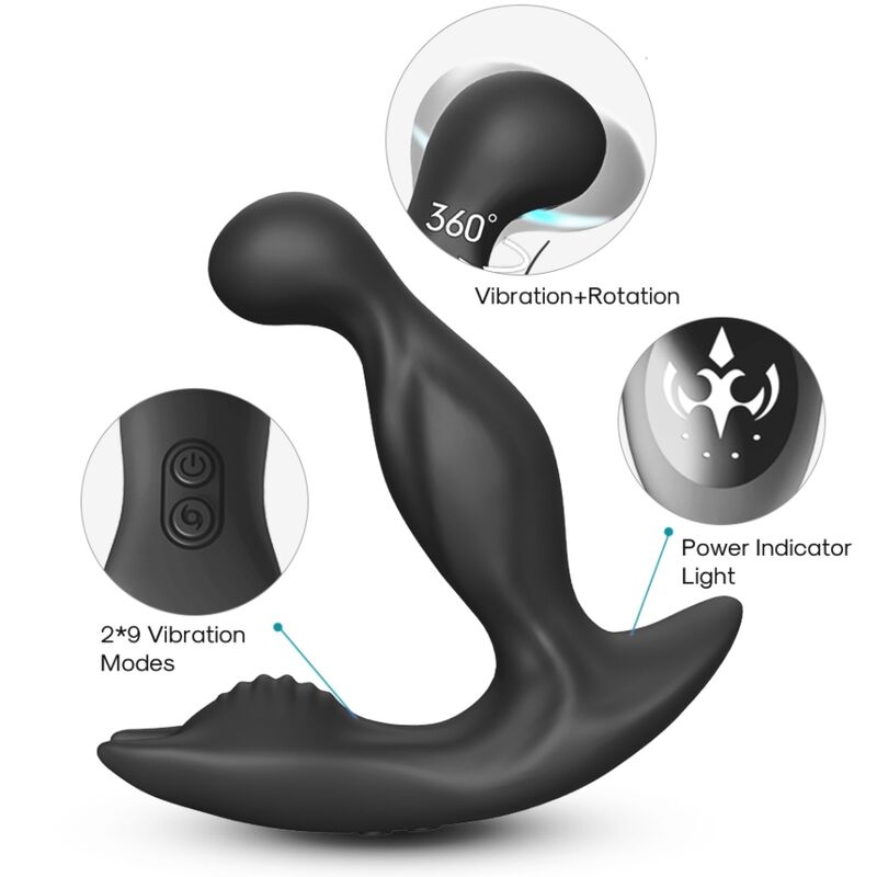 ARMONY – Knight Vibromasseur Anal Prostate & Anneau Télécommande Noir