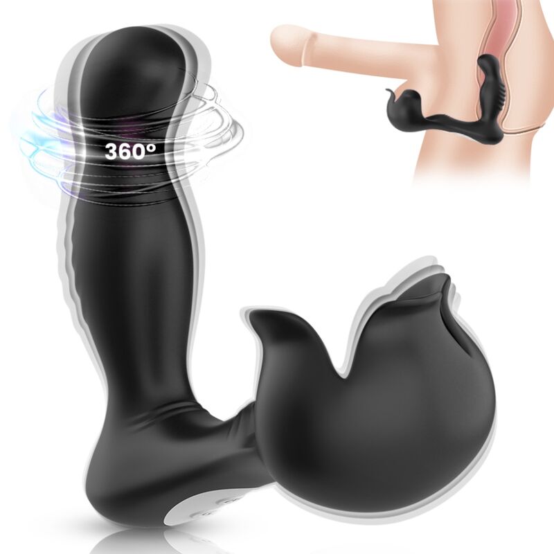 ARMONY – Vibrateur Surround Anal & Stimulateur Testicules Télécommande NOIR