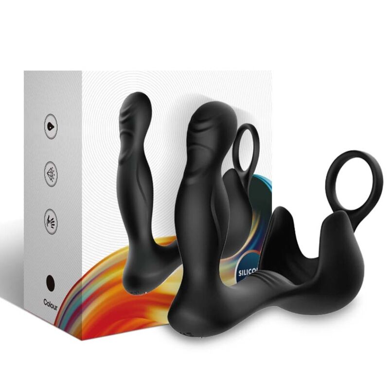 ARMONY – Vibrateur Surround Anal & Stimulateur Testicules & Anneau Télécommande Noir