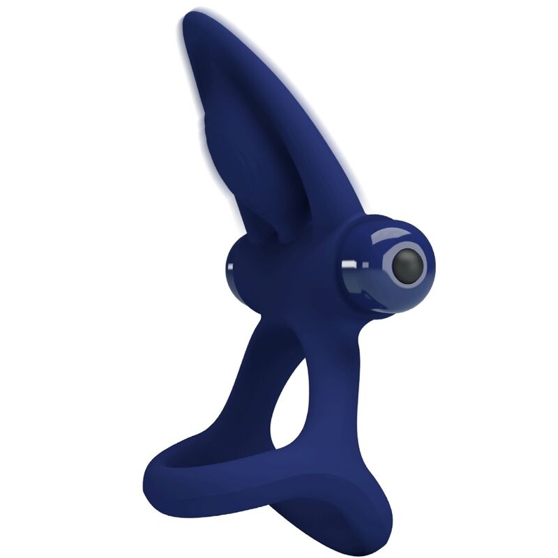 PRETTY LOVE – Double Anneau Vibrant & Stimulateur Anal Bleu