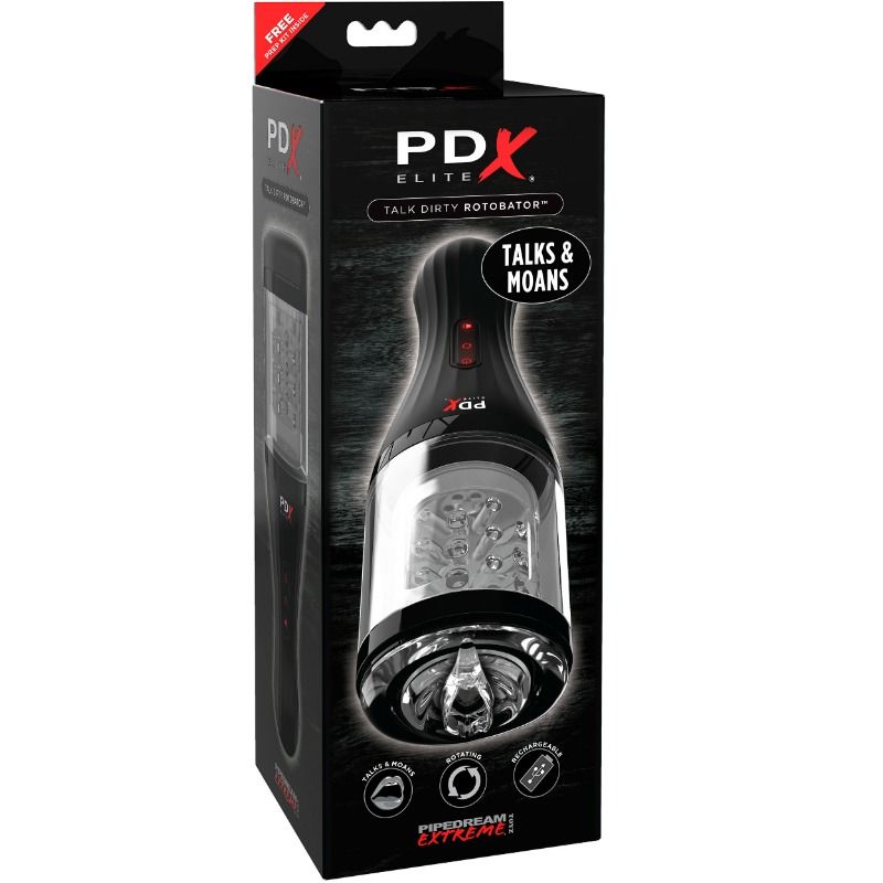PDX Elite – Rotobateur Sale Talk Automatique avec Sons Érotiques